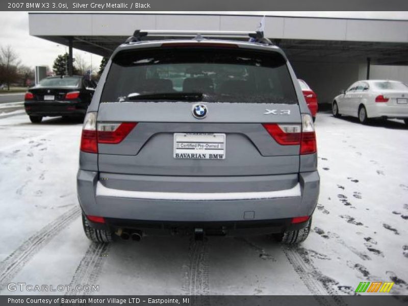 Silver Grey Metallic / Black 2007 BMW X3 3.0si