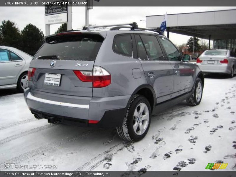 Silver Grey Metallic / Black 2007 BMW X3 3.0si