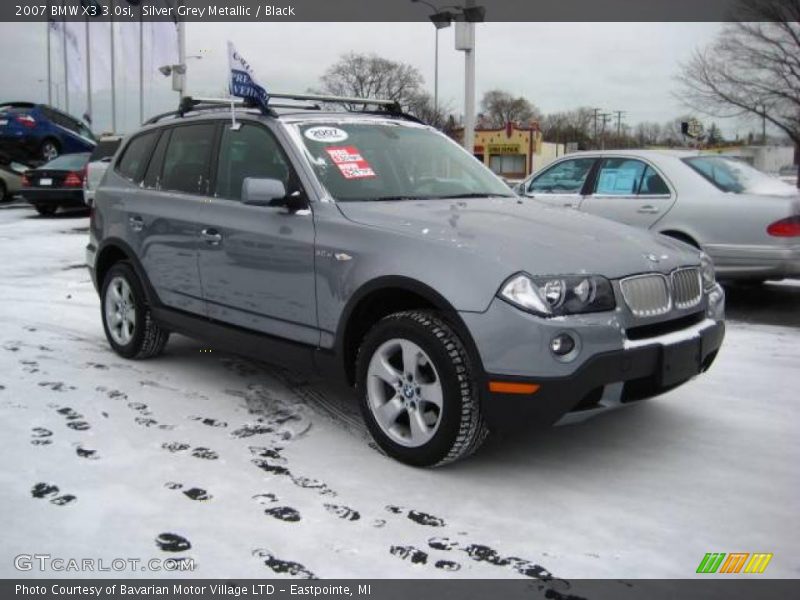Silver Grey Metallic / Black 2007 BMW X3 3.0si