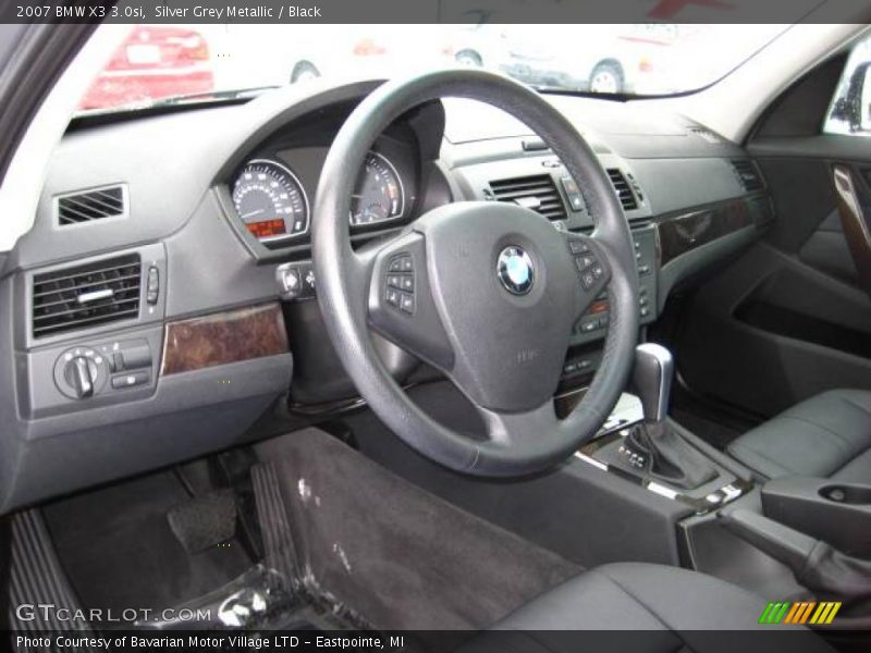 Silver Grey Metallic / Black 2007 BMW X3 3.0si