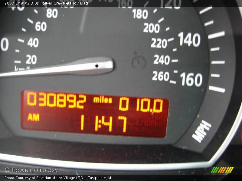 Silver Grey Metallic / Black 2007 BMW X3 3.0si