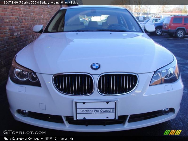 Alpine White / Beige 2007 BMW 5 Series 525xi Sedan
