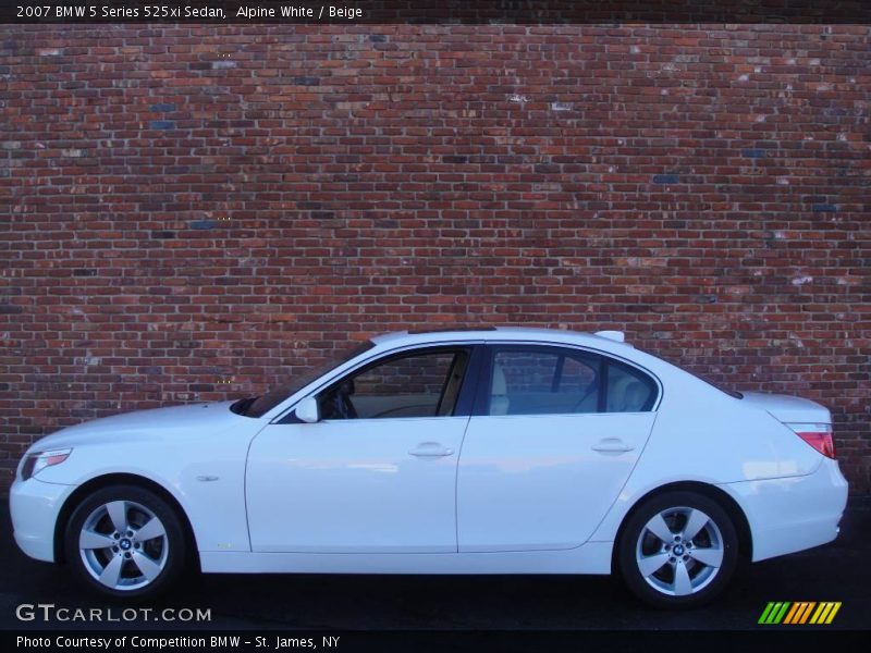 Alpine White / Beige 2007 BMW 5 Series 525xi Sedan
