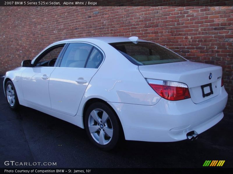 Alpine White / Beige 2007 BMW 5 Series 525xi Sedan