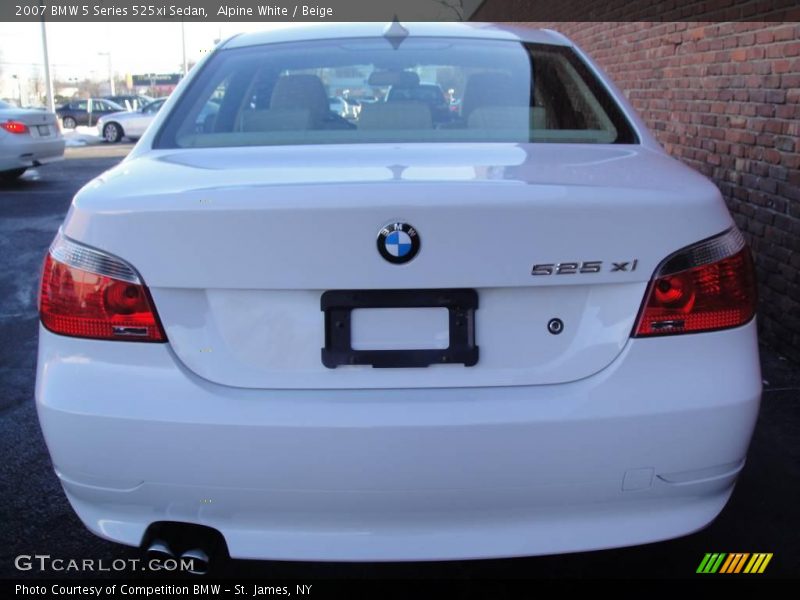 Alpine White / Beige 2007 BMW 5 Series 525xi Sedan