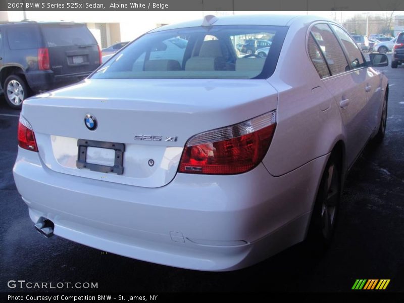 Alpine White / Beige 2007 BMW 5 Series 525xi Sedan