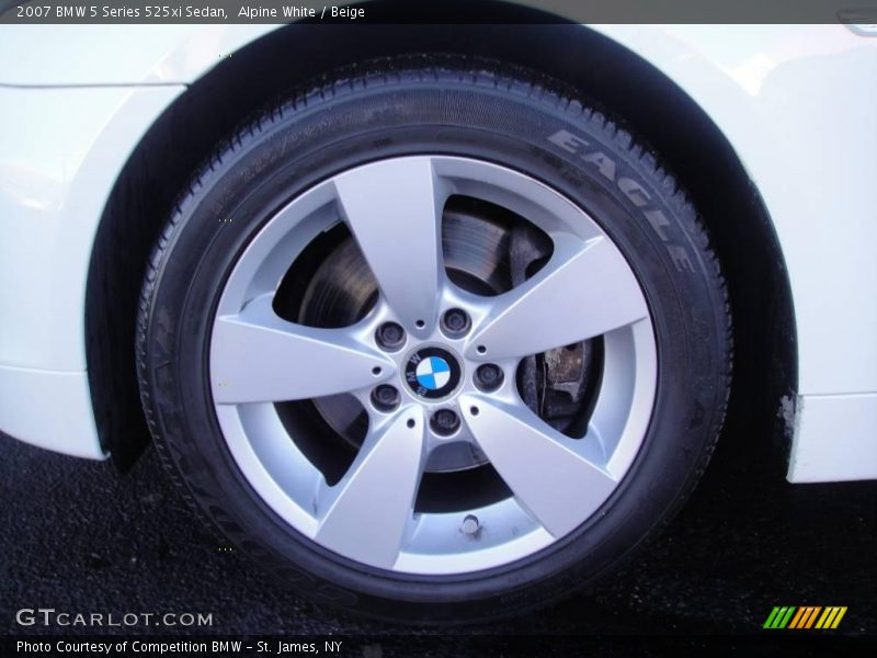 Alpine White / Beige 2007 BMW 5 Series 525xi Sedan