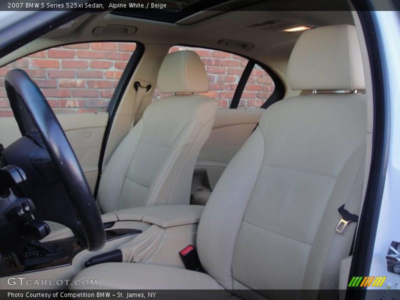 Alpine White / Beige 2007 BMW 5 Series 525xi Sedan