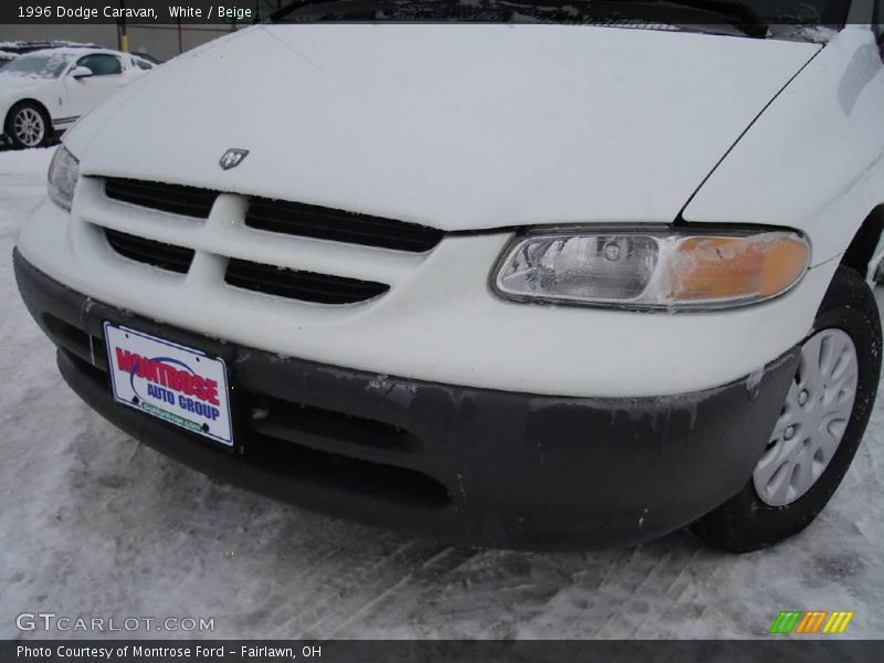 White / Beige 1996 Dodge Caravan