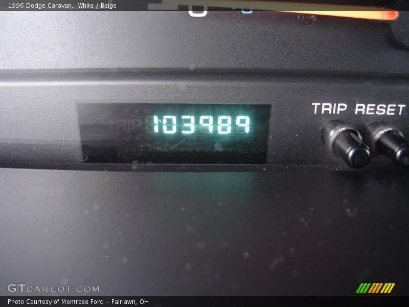 White / Beige 1996 Dodge Caravan