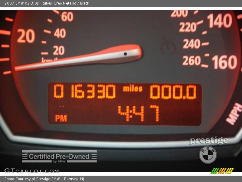 Silver Grey Metallic / Black 2007 BMW X3 3.0si
