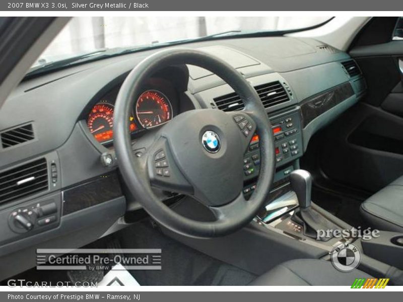 Silver Grey Metallic / Black 2007 BMW X3 3.0si