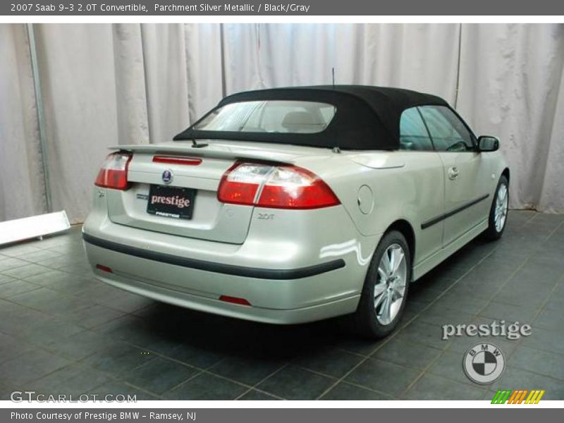 Parchment Silver Metallic / Black/Gray 2007 Saab 9-3 2.0T Convertible