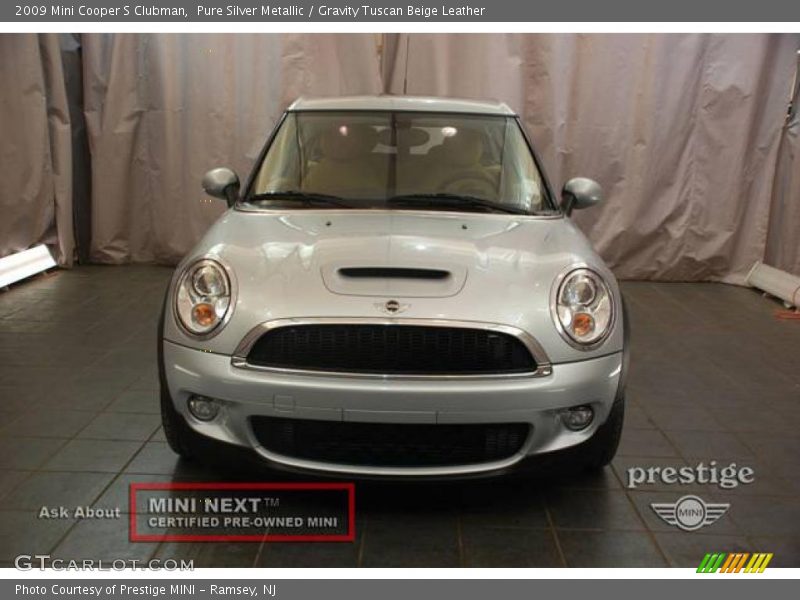 Pure Silver Metallic / Gravity Tuscan Beige Leather 2009 Mini Cooper S Clubman