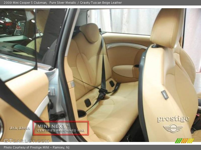 Pure Silver Metallic / Gravity Tuscan Beige Leather 2009 Mini Cooper S Clubman