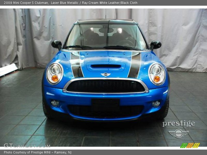 Laser Blue Metallic / Ray Cream White Leather/Black Cloth 2009 Mini Cooper S Clubman