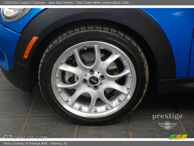 Laser Blue Metallic / Ray Cream White Leather/Black Cloth 2009 Mini Cooper S Clubman