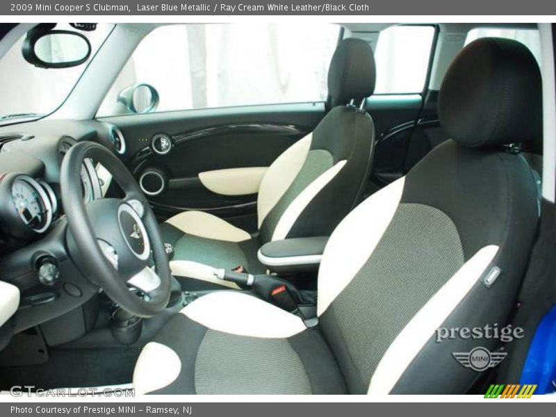 Laser Blue Metallic / Ray Cream White Leather/Black Cloth 2009 Mini Cooper S Clubman
