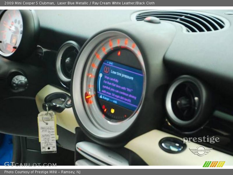 Laser Blue Metallic / Ray Cream White Leather/Black Cloth 2009 Mini Cooper S Clubman