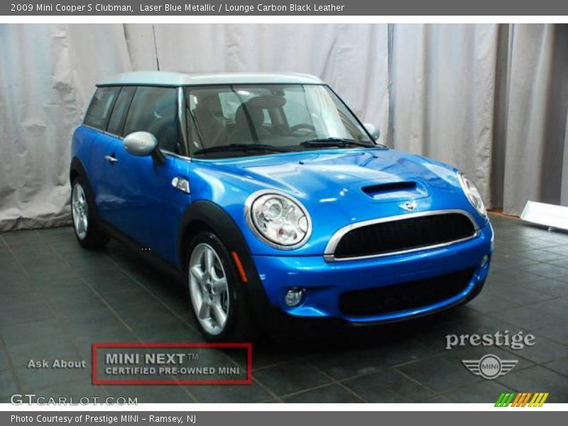 Laser Blue Metallic / Lounge Carbon Black Leather 2009 Mini Cooper S Clubman