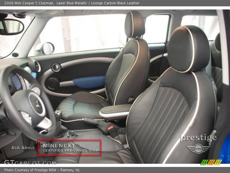 Laser Blue Metallic / Lounge Carbon Black Leather 2009 Mini Cooper S Clubman