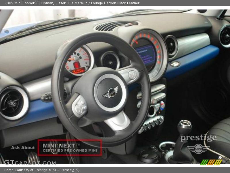 Laser Blue Metallic / Lounge Carbon Black Leather 2009 Mini Cooper S Clubman