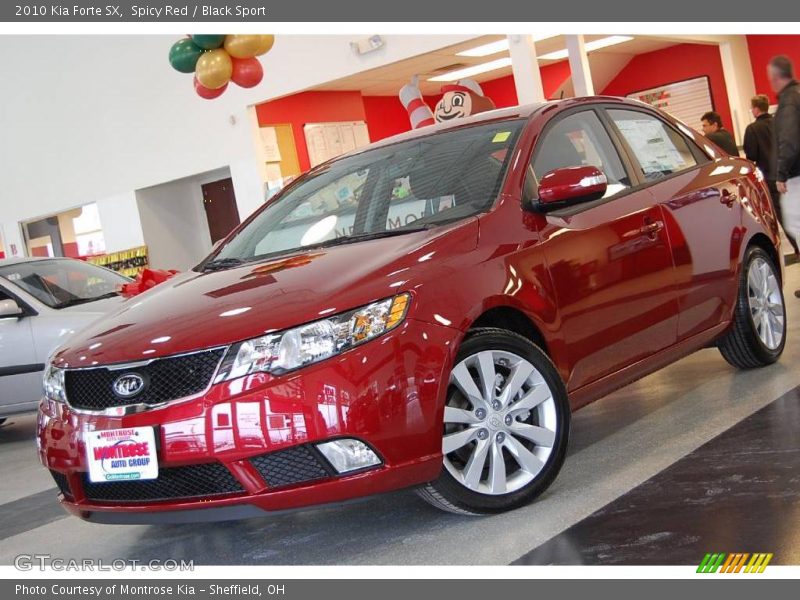 Spicy Red / Black Sport 2010 Kia Forte SX