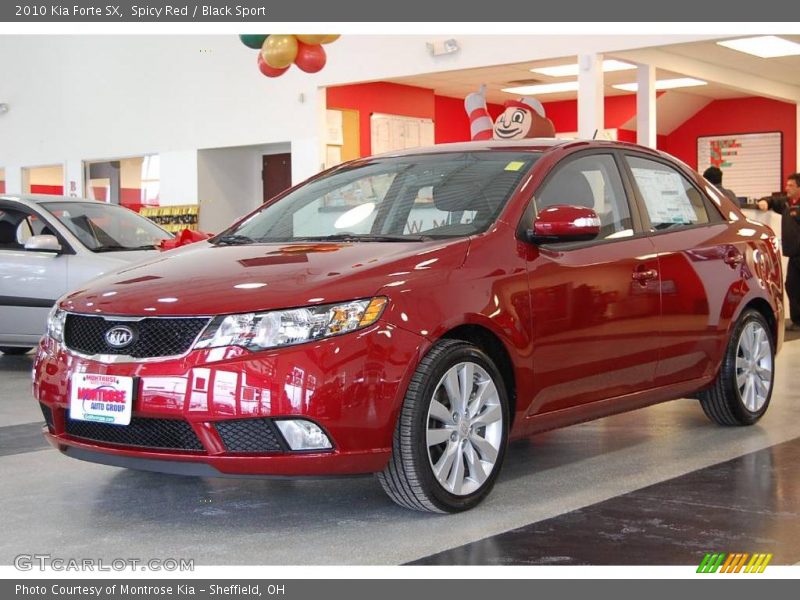 Spicy Red / Black Sport 2010 Kia Forte SX