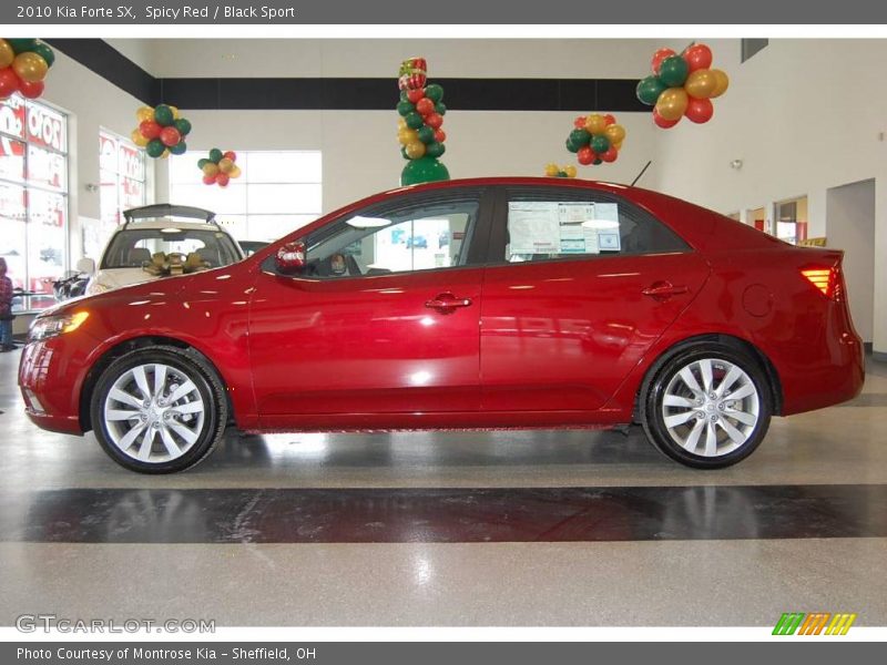 Spicy Red / Black Sport 2010 Kia Forte SX