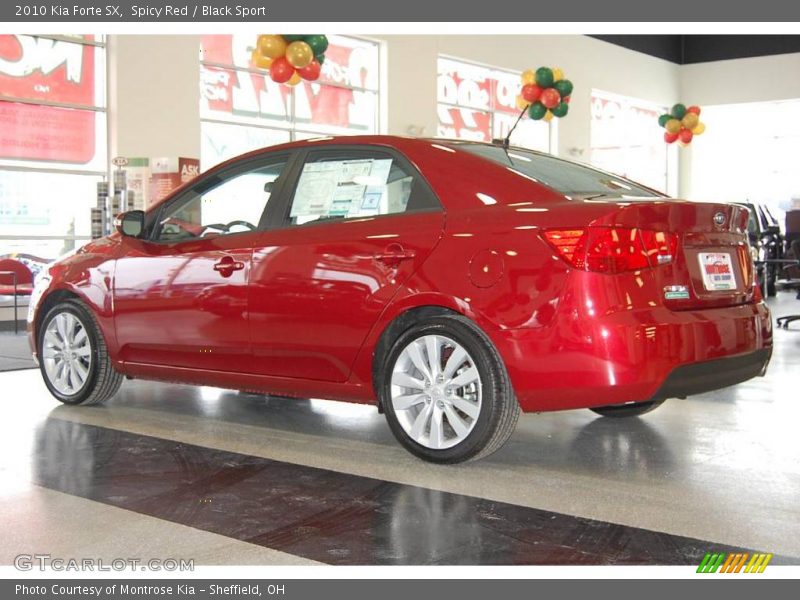 Spicy Red / Black Sport 2010 Kia Forte SX