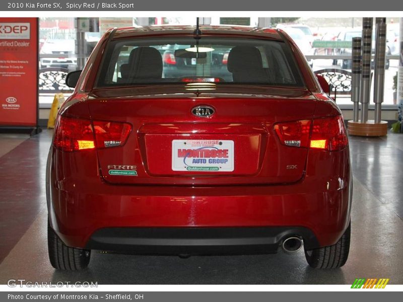 Spicy Red / Black Sport 2010 Kia Forte SX