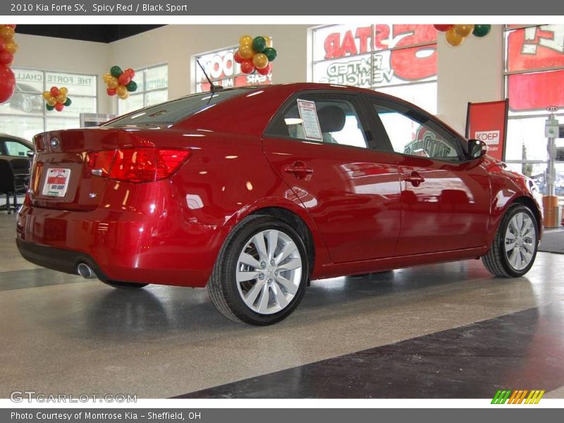Spicy Red / Black Sport 2010 Kia Forte SX