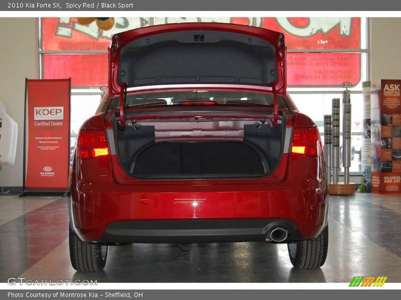 Spicy Red / Black Sport 2010 Kia Forte SX