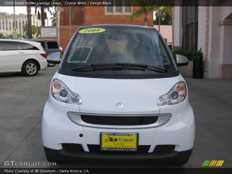 Crystal White / Design Black 2009 Smart fortwo passion coupe