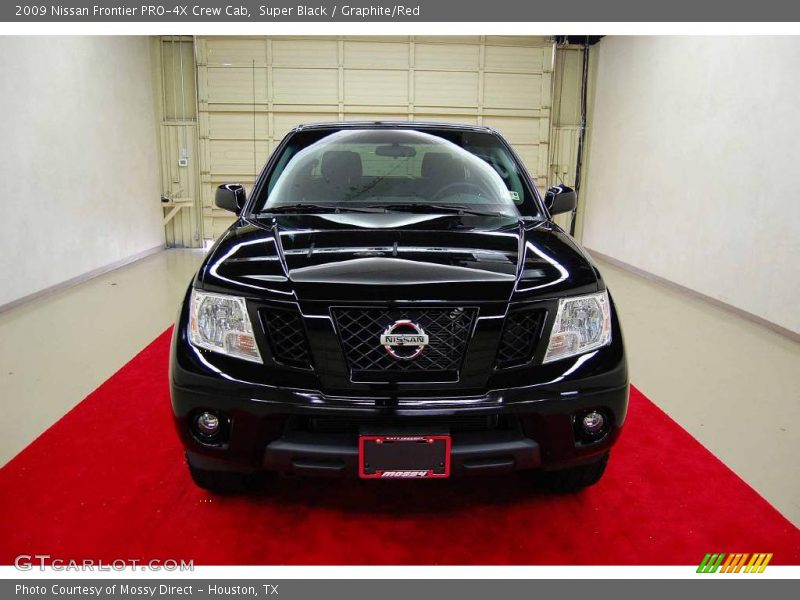 Super Black / Graphite/Red 2009 Nissan Frontier PRO-4X Crew Cab