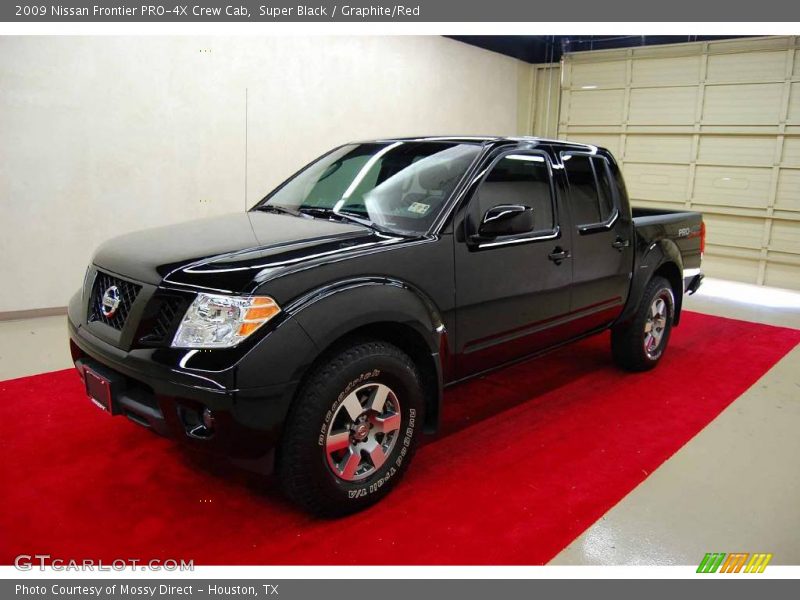 Super Black / Graphite/Red 2009 Nissan Frontier PRO-4X Crew Cab