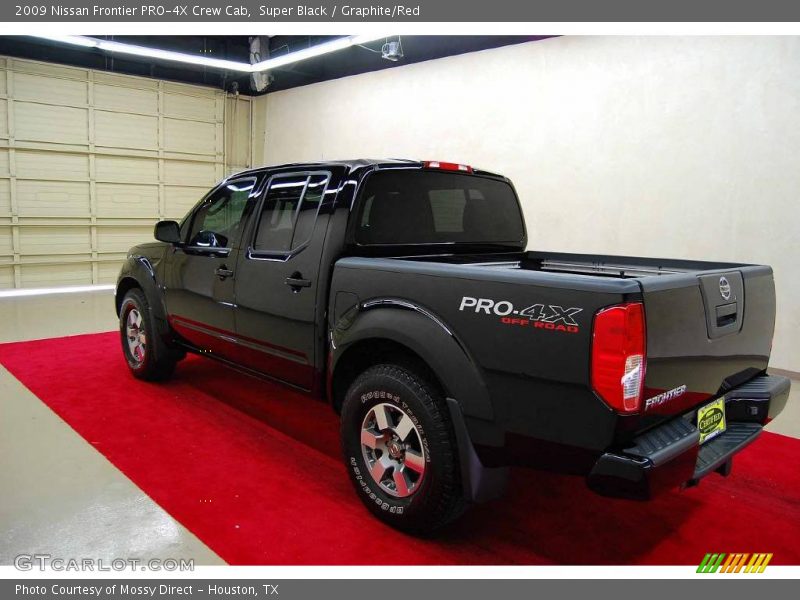 Super Black / Graphite/Red 2009 Nissan Frontier PRO-4X Crew Cab
