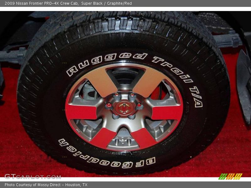Super Black / Graphite/Red 2009 Nissan Frontier PRO-4X Crew Cab