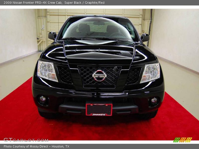 Super Black / Graphite/Red 2009 Nissan Frontier PRO-4X Crew Cab