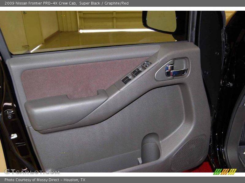 Super Black / Graphite/Red 2009 Nissan Frontier PRO-4X Crew Cab
