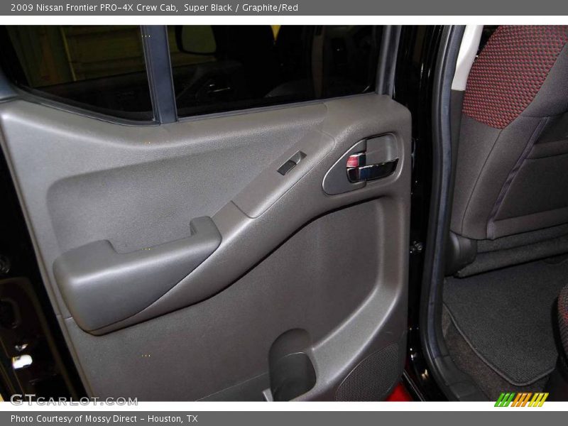 Super Black / Graphite/Red 2009 Nissan Frontier PRO-4X Crew Cab