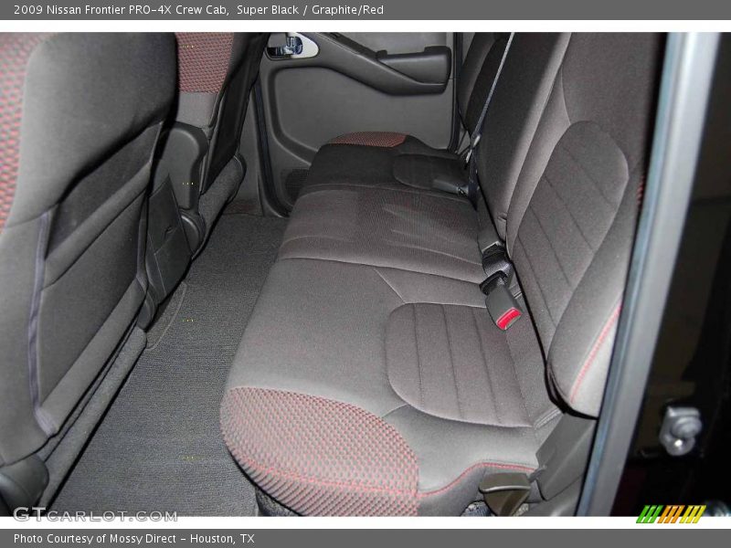 Super Black / Graphite/Red 2009 Nissan Frontier PRO-4X Crew Cab