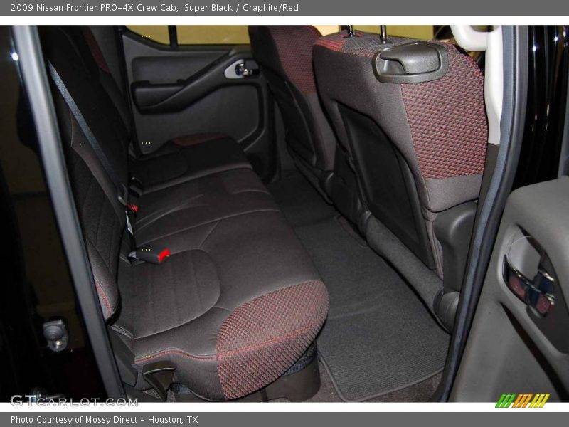 Super Black / Graphite/Red 2009 Nissan Frontier PRO-4X Crew Cab