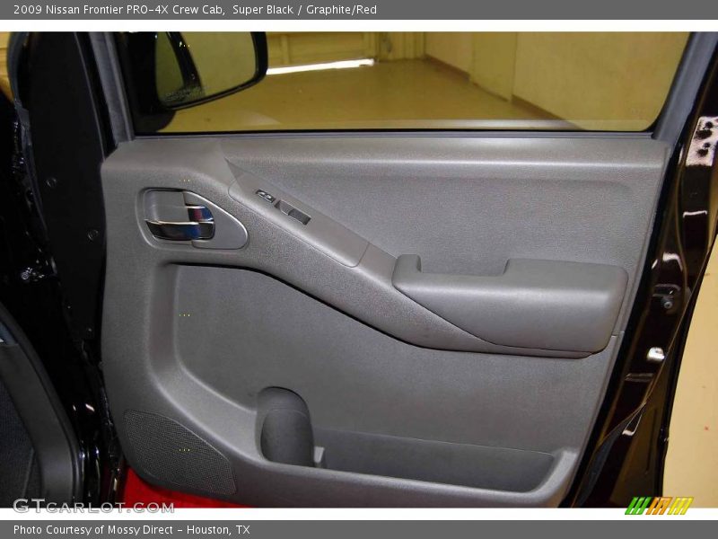 Super Black / Graphite/Red 2009 Nissan Frontier PRO-4X Crew Cab