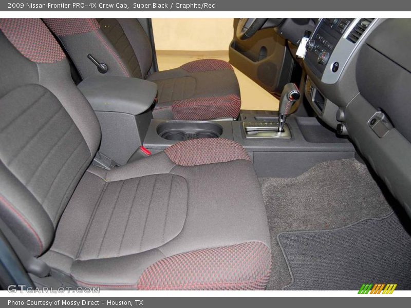 Super Black / Graphite/Red 2009 Nissan Frontier PRO-4X Crew Cab