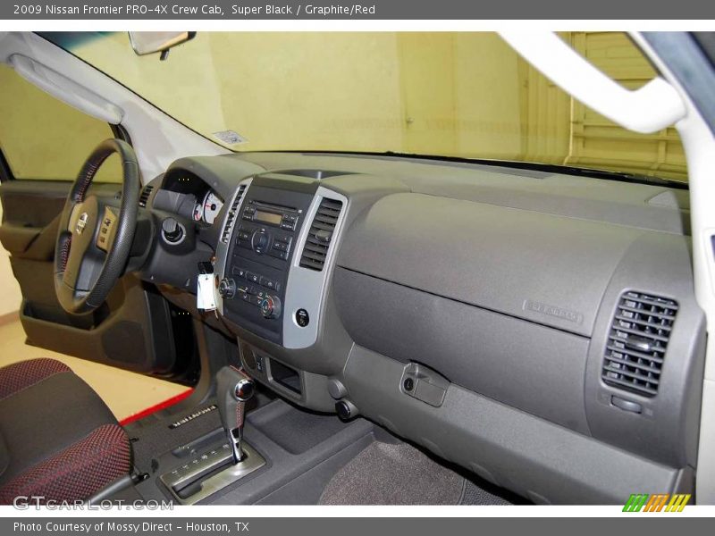 Super Black / Graphite/Red 2009 Nissan Frontier PRO-4X Crew Cab