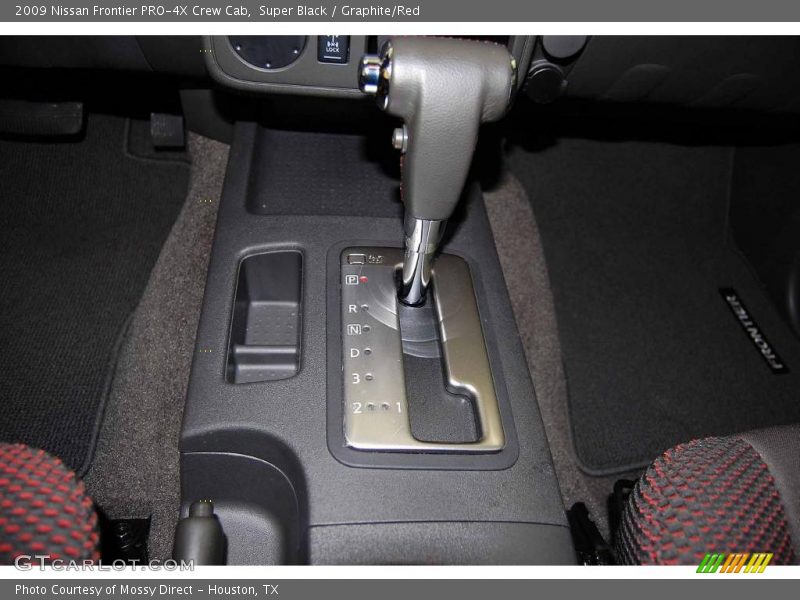 Super Black / Graphite/Red 2009 Nissan Frontier PRO-4X Crew Cab
