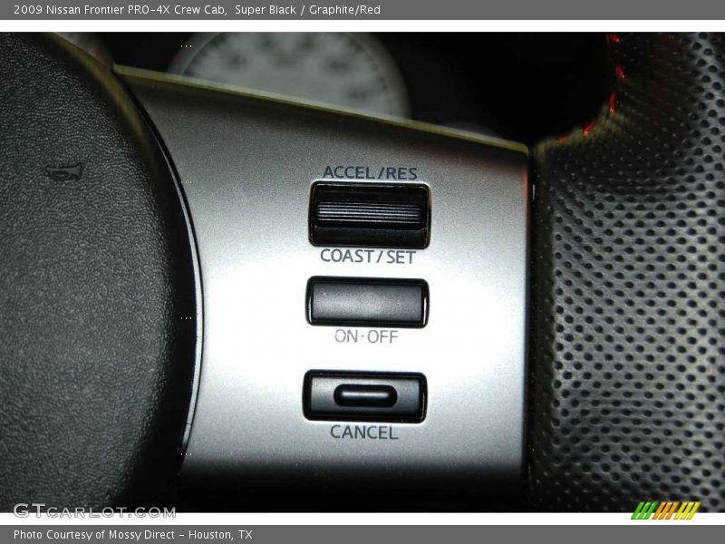Super Black / Graphite/Red 2009 Nissan Frontier PRO-4X Crew Cab