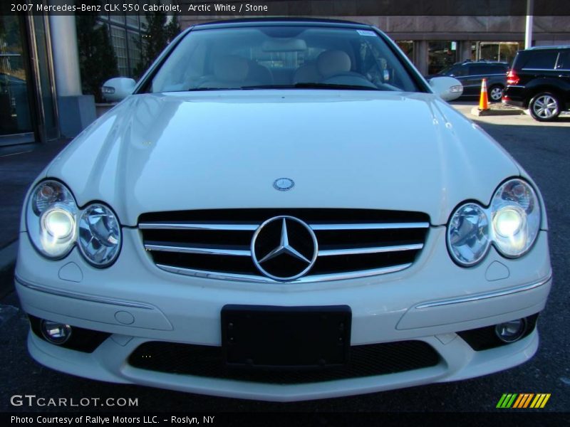 Arctic White / Stone 2007 Mercedes-Benz CLK 550 Cabriolet