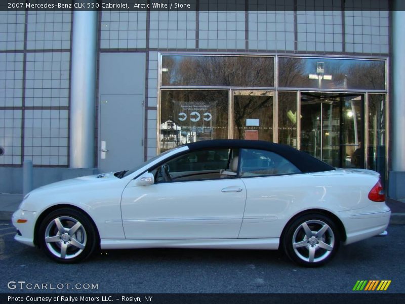 Arctic White / Stone 2007 Mercedes-Benz CLK 550 Cabriolet